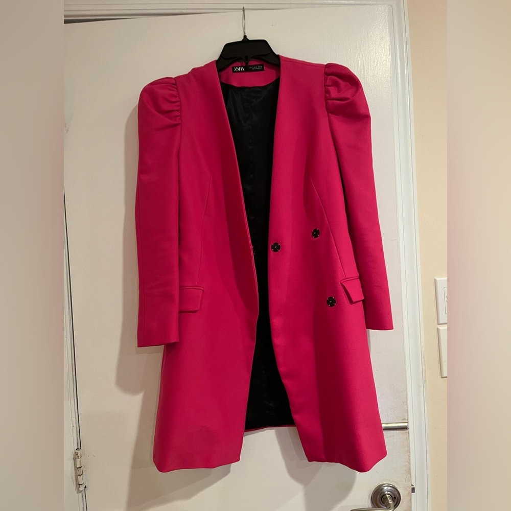 Zara hot pink blazer size small